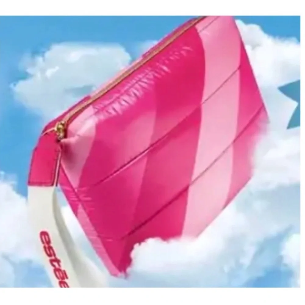 Estée Lauder Pink Puffer Pouch Makeup Bag